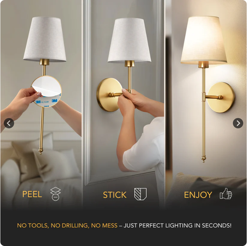 Remote control wireless wall lamp
