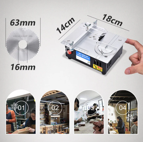 Multipurpose Speed Adjustable Mini Table Saw Cutting Machine Set