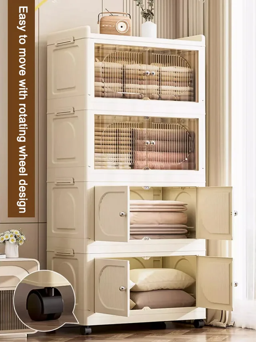 Free installation folding storage cabinet