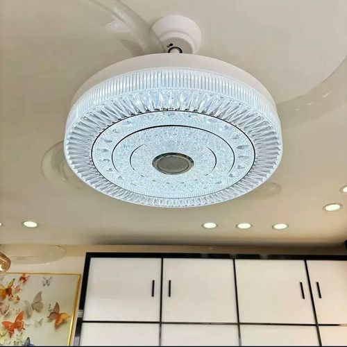 Smart voice-controlled fan light (remote control included)