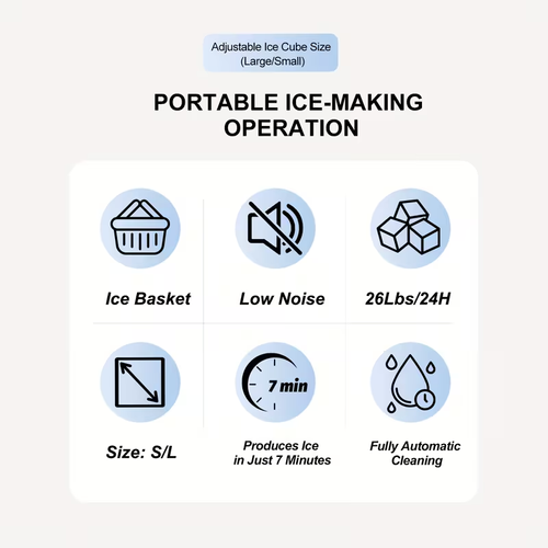 Portable mini ice maker