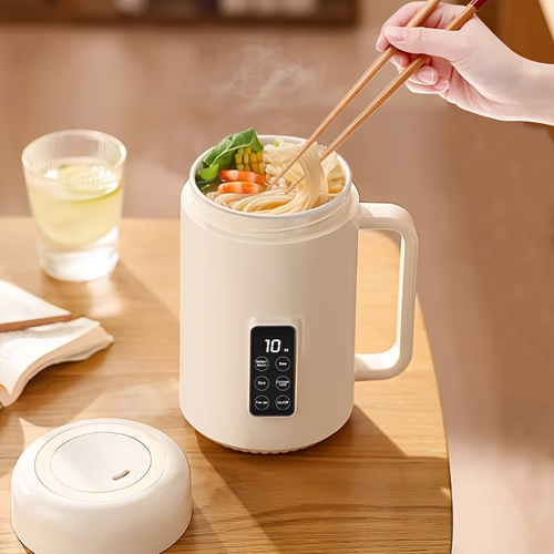 Portable Electric Hot Cup | Multifunctional Cooker for Soup, Rice, Desserts, Tea, Coffee | Large Capacity, Nano Ceramic Enamel Inner, Compact and Convenient for Outdoor, Office, Home Use