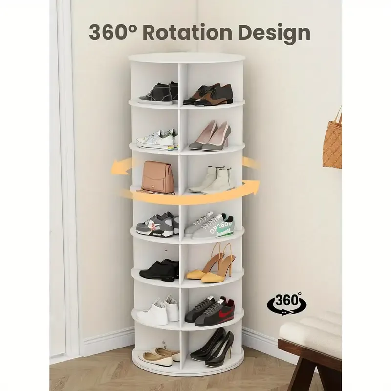 360 rotating shoe cabinet