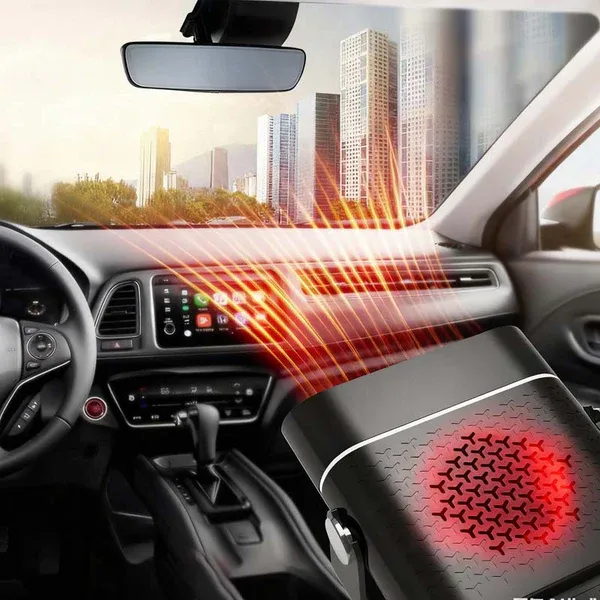 2-in-1 Portable Car Heater with 360° Rotation