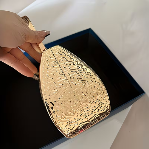 Luxury Gold Pearl Clutch Bag | Women's Embellished Evening Handbag for Party