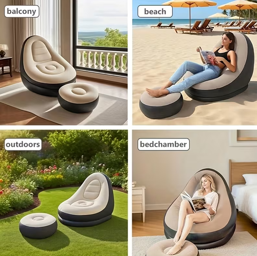 Portable folding inflatable sofa