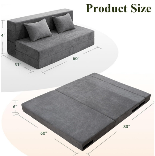 Folding sofa bed