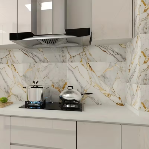 Waterproof and oil-resistant self-adhesive ceramic tiles for installation