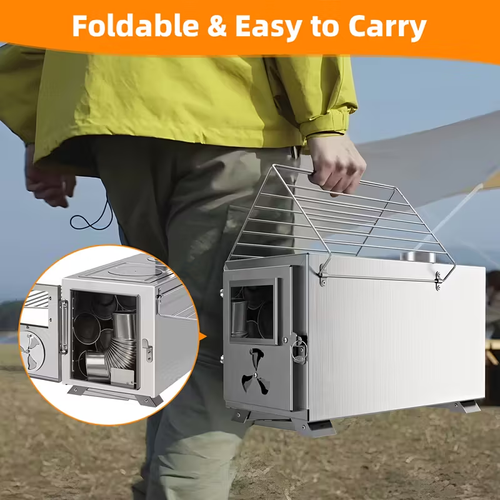 Portable wood-burning stove