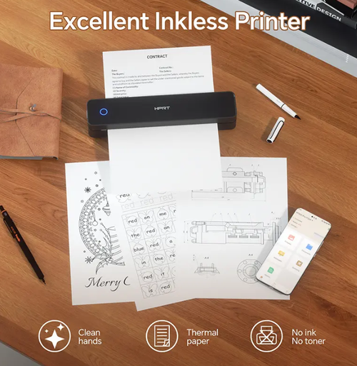 Inkless portable printer
