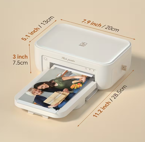 Portable desktop photo printer