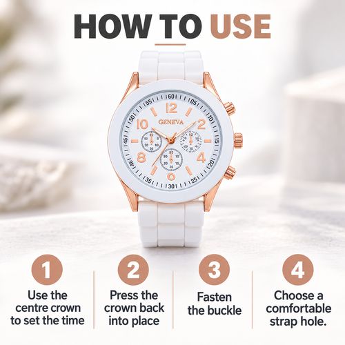GENEVA Silicone Strap Fashion Watch