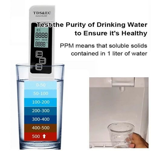 TDS Meter 3-in-1 Water Quality Tester – Digital TDS, EC & Temperature Pen