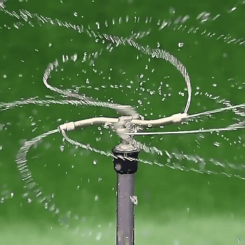 Brass 4-Arm Rotating Garden Sprinkler Head for Lawn & Plant Watering