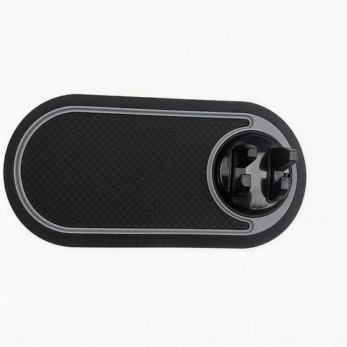 Car Phone Holder & Anti-Slip Dashboard Mat with 360° Rotating Cradle