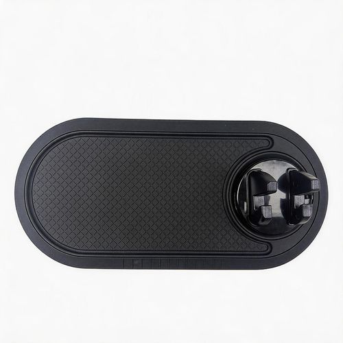 Car Phone Holder & Anti-Slip Dashboard Mat with 360° Rotating Cradle