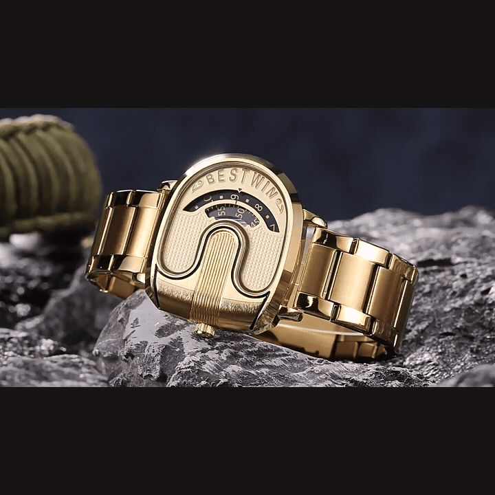 BESTWIN U-Shape Quartz Watch - Gold or Black