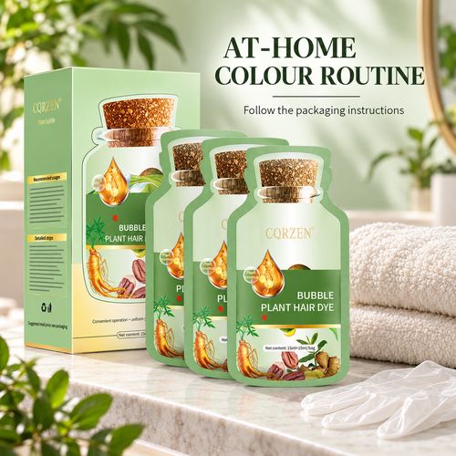 Plant Bubble Hair Dye - Black or Brown, 10-Pack