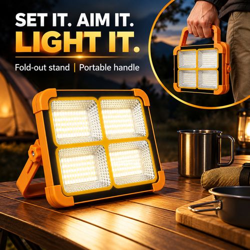 Solar Portable Floodlight - 5 Lighting Modes