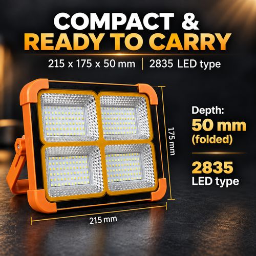 Solar Portable Floodlight - 5 Lighting Modes