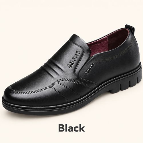 Soft PU Slip-On Business Shoes | Black & Brown