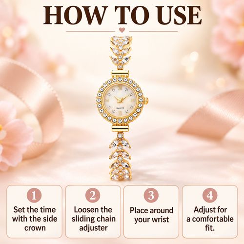 Women's Mermaid-Style Gold-Tone Bracelet Watch