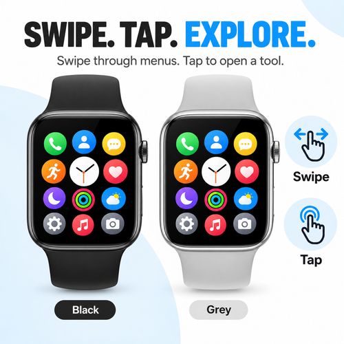 Touchscreen Smartwatch with Silicone Strap