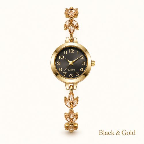 Women's Clover-Style Quartz Bracelet Watch