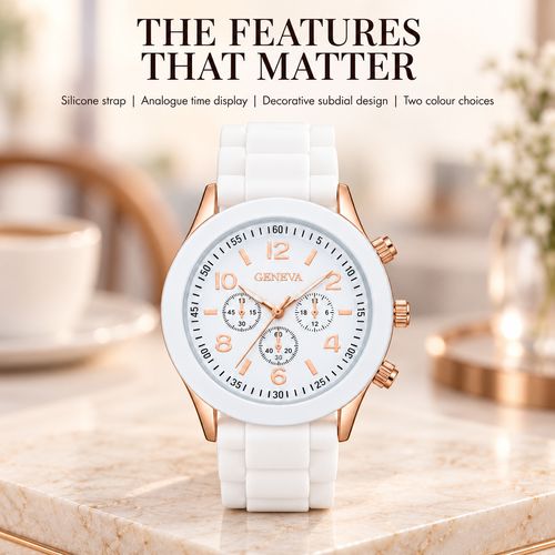 GENEVA Silicone Strap Fashion Watch