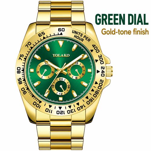YOLAKO Luminous Business Watch | Black or Green Dial