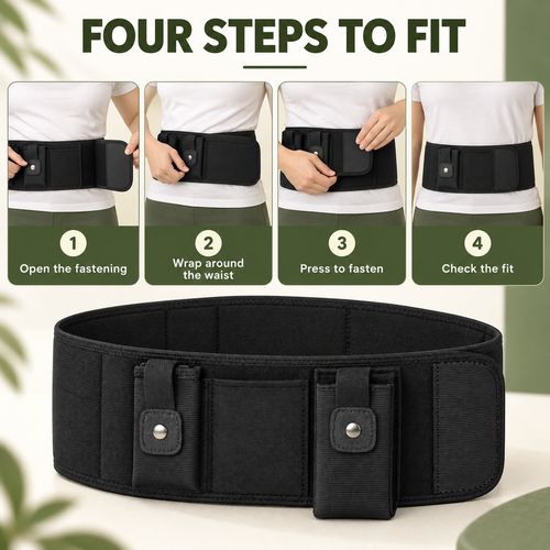 Adjustable Belly Band Holster with Storage Pocket