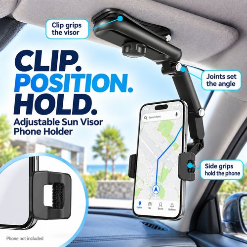 Adjustable Car Sun Visor Phone Holder