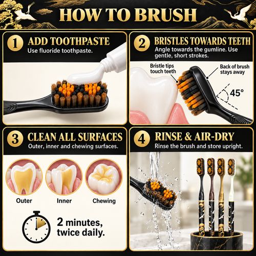 Twin-Peak Soft Toothbrushes