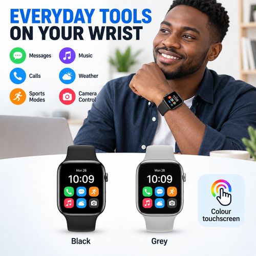 Touchscreen Smartwatch with Silicone Strap