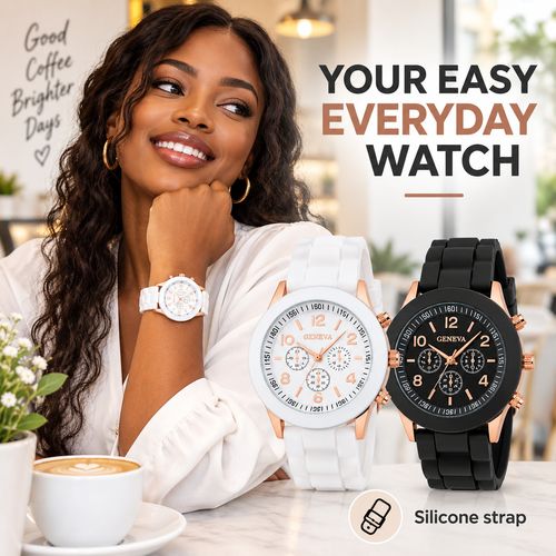 GENEVA Silicone Strap Fashion Watch