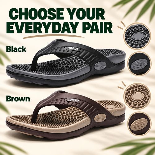 Textured Massage Footbed Flip-Flops