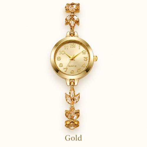 Women's Clover-Style Quartz Bracelet Watch