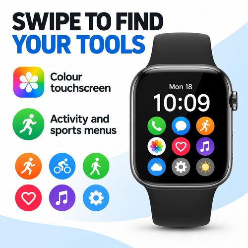 Touchscreen Smartwatch with Silicone Strap