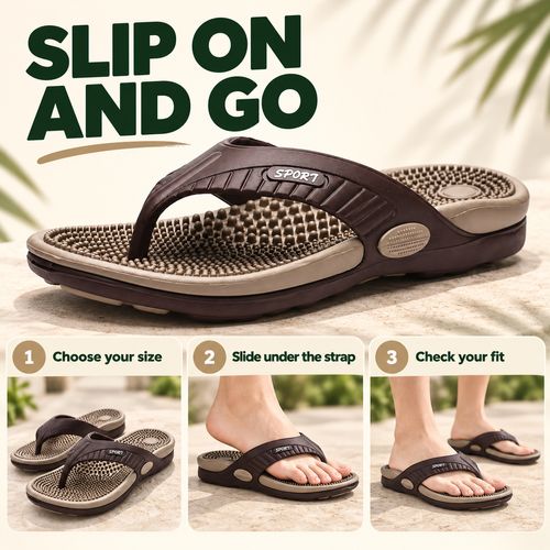 Textured Massage Footbed Flip-Flops