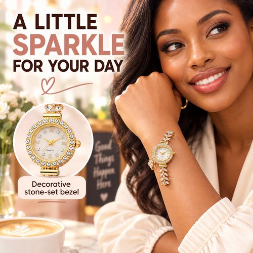 Women's Mermaid-Style Gold-Tone Bracelet Watch