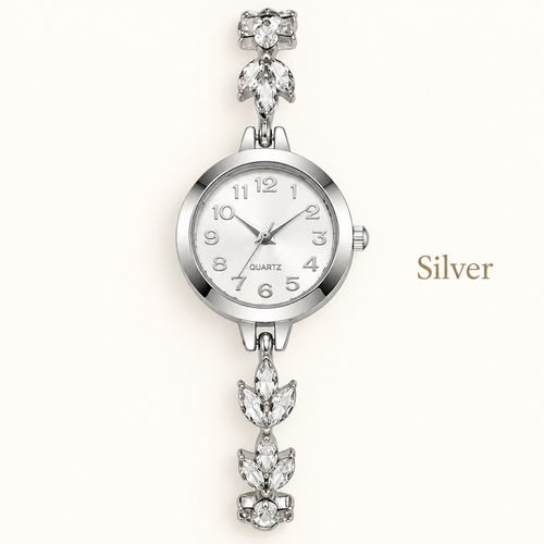 Women's Clover-Style Quartz Bracelet Watch