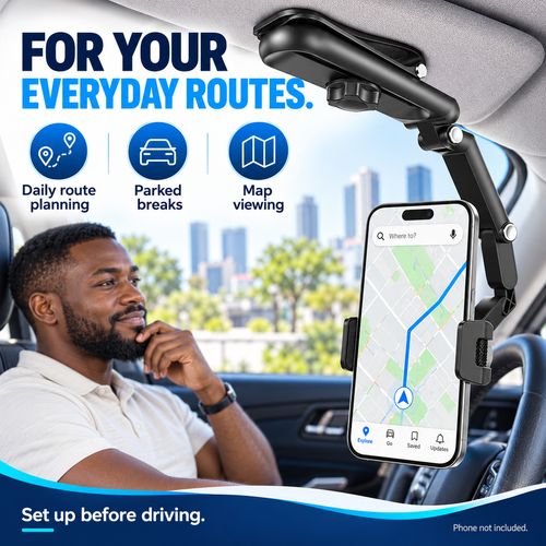Adjustable Car Sun Visor Phone Holder