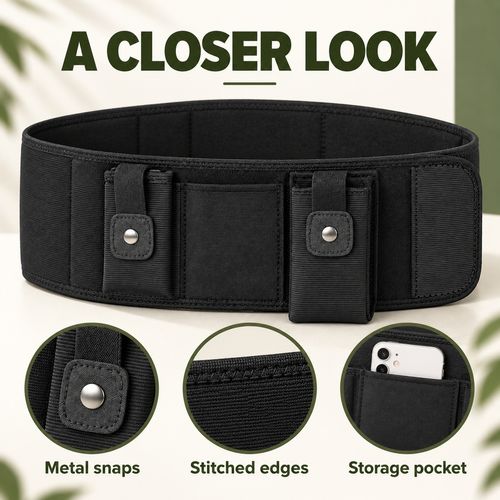 Adjustable Belly Band Holster with Storage Pocket