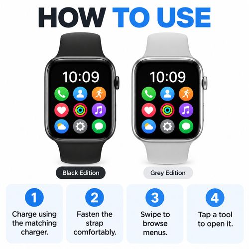 Touchscreen Smartwatch with Silicone Strap