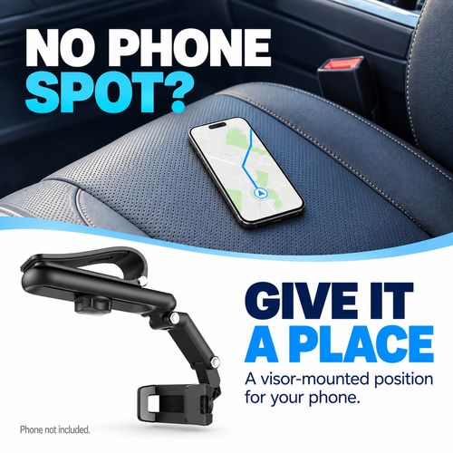Adjustable Car Sun Visor Phone Holder