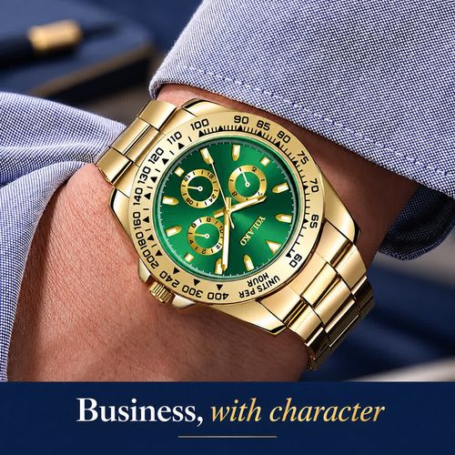 YOLAKO Luminous Business Watch | Black or Green Dial