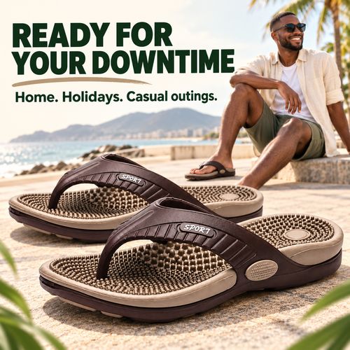 Textured Massage Footbed Flip-Flops