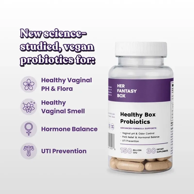Her Fantasy Box Probiotics for Odor Control, Hormone Balance & V Health