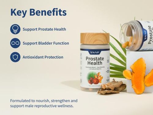 Snap Supplements - Natural Prostate Supplement for Men - Saw Palmetto Extract & Turmeric - Urinary Tract Health - 3rd party tested