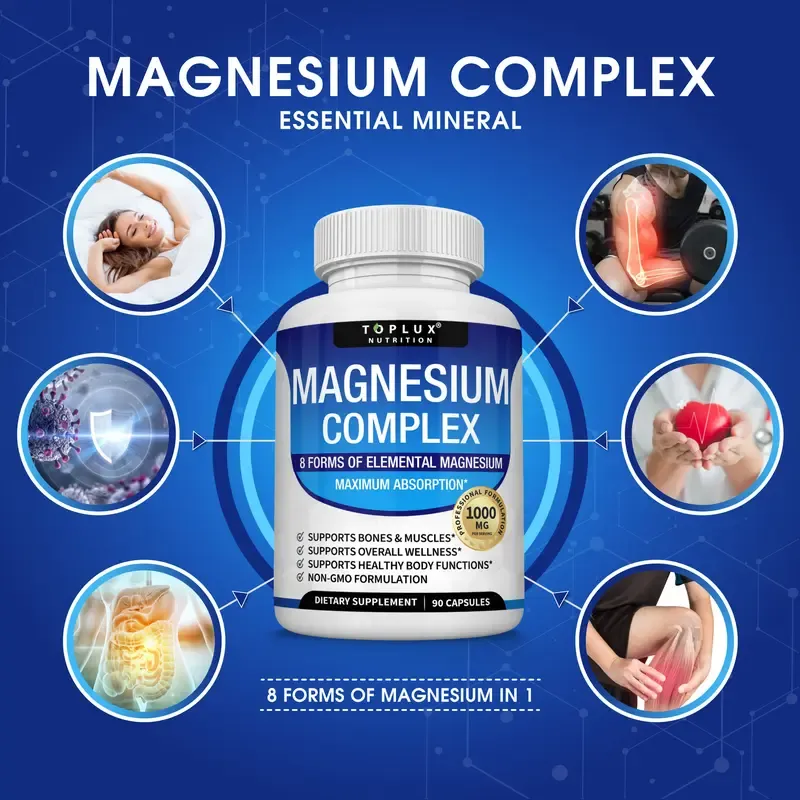 Magnesium Complex 8 Essential Magnesium Supplement - 3 Pack Bundle